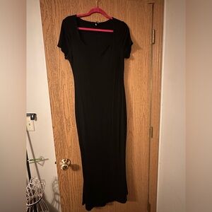 Basic Bae Built-In Shapewear Square Neck Short Sleeve Maxi Dress- XL